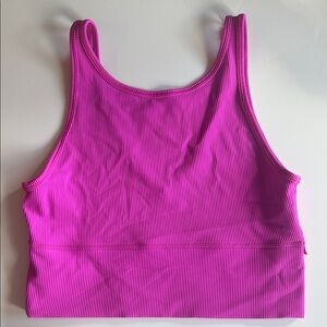Lululemon Ribbed Pink Crop Tank